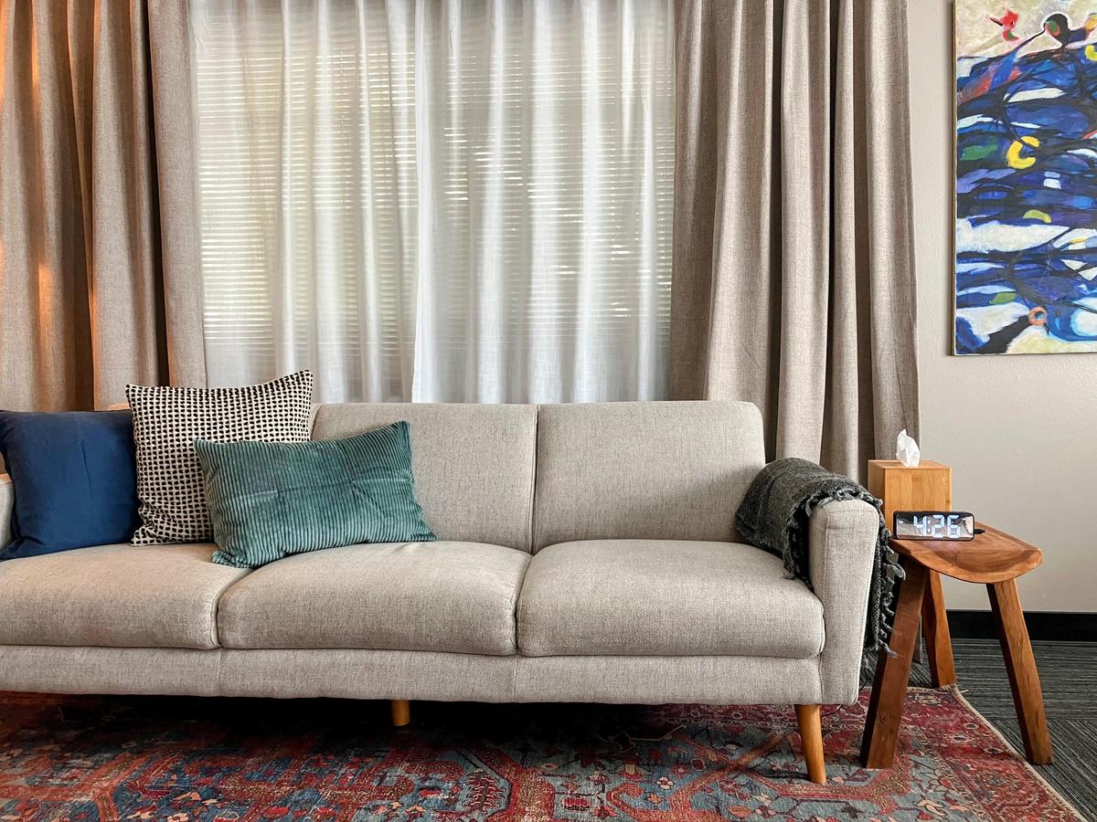 Therapy office couch