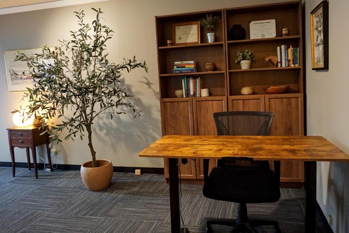 Therapy office desk